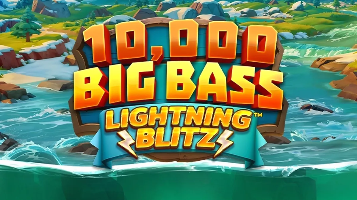 Tampilan visual slot 10,000 Big Bass Lightning Blitz yang ceria